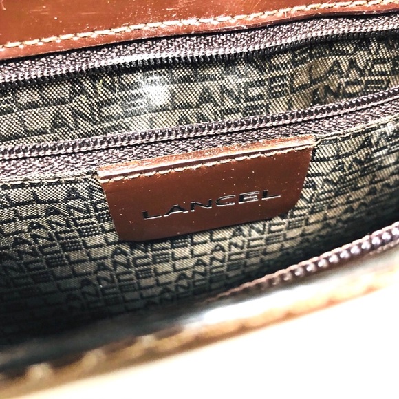 LANCEL Paris dark burgundy structured leather purse, made in Italy - Picture 7 of 7